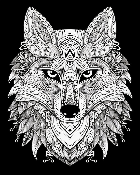 Detailed wolf coloring pages for adults Giovanna forray porn