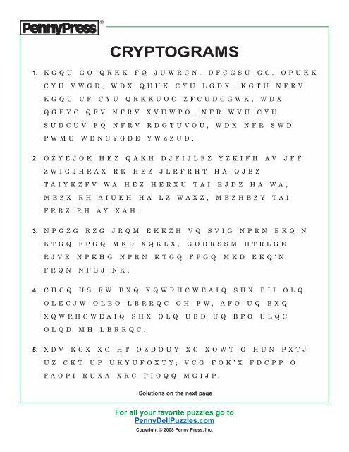 Free printable cryptograms for adults Lava porn