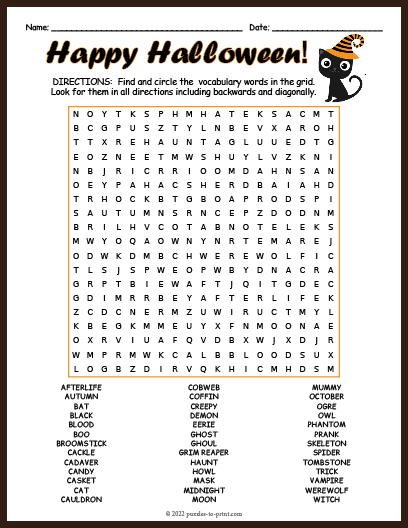 Halloween crossword puzzles for adults Farm comic porn