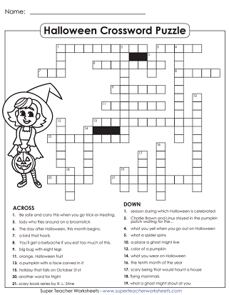 Halloween crossword puzzles for adults Littlepolishangel threesome