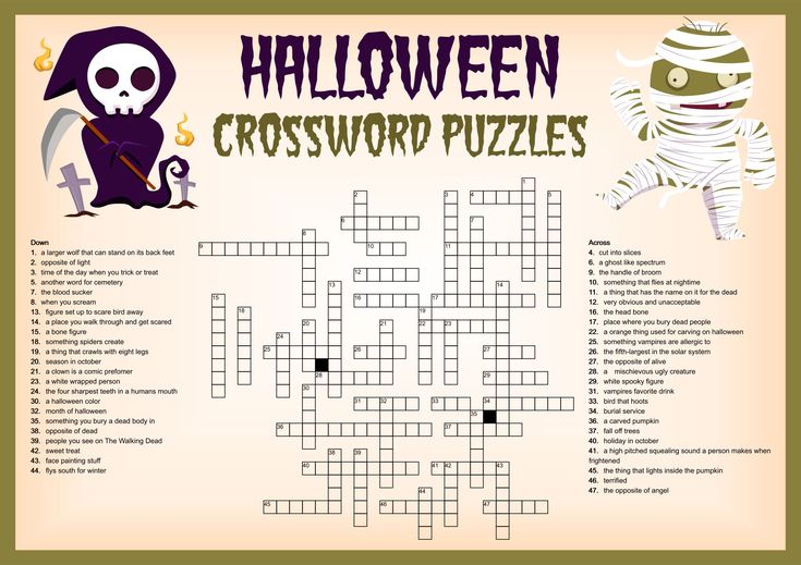 Halloween crossword puzzles for adults Peterborough escorts