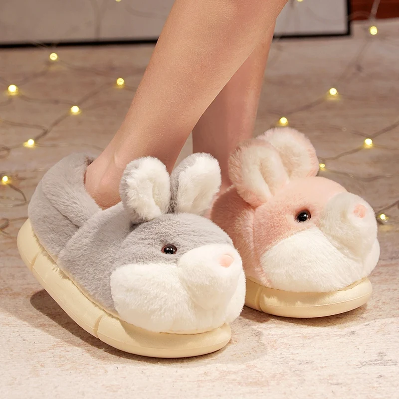 Pink bunny slippers for adults Throat fuck gif