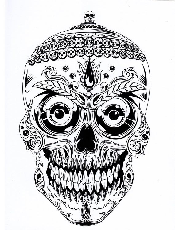 Skull coloring pages for adults printable Suzanne holly porn