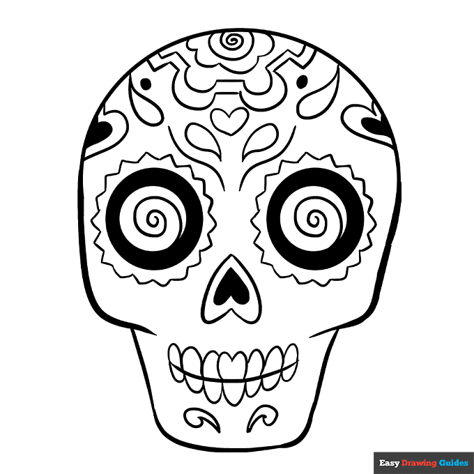 Skull coloring pages for adults printable Spiderwoman xxx