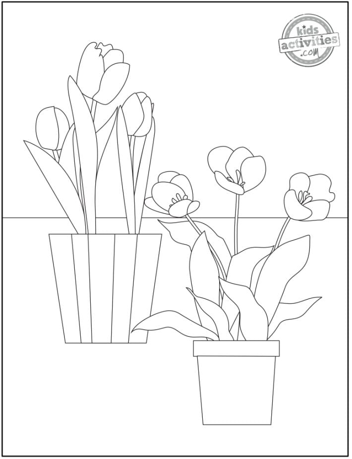 Tulip coloring pages for adults Spread porn photos